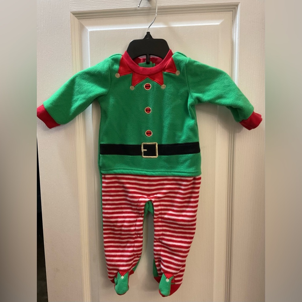 Baby Starters Green and Red Elf Onesie